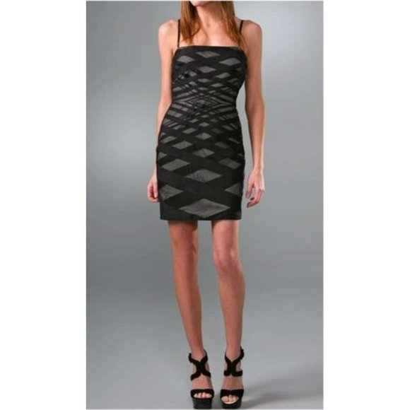 ROBERT RODRIGUEZ Cross Stripe DRESS Mesh  0 / XS - Picture 1 of 1